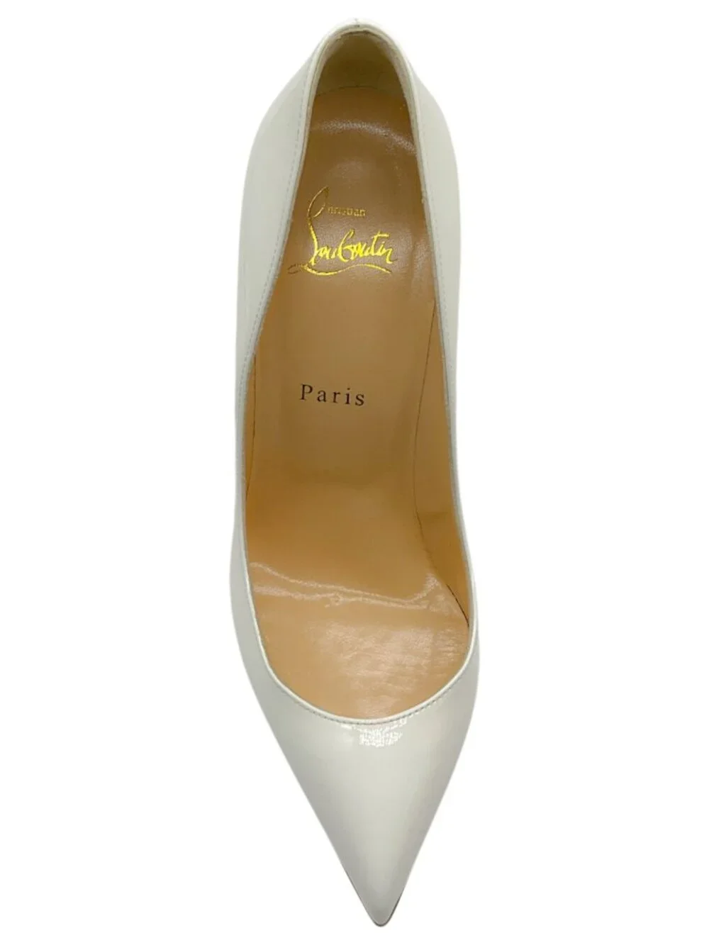 Christian Louboutin White Patent Leather Pigalle Follies Pumps - Picture 4 of 7